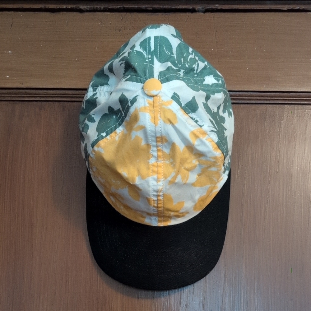 Floral Cap with Black Brim
